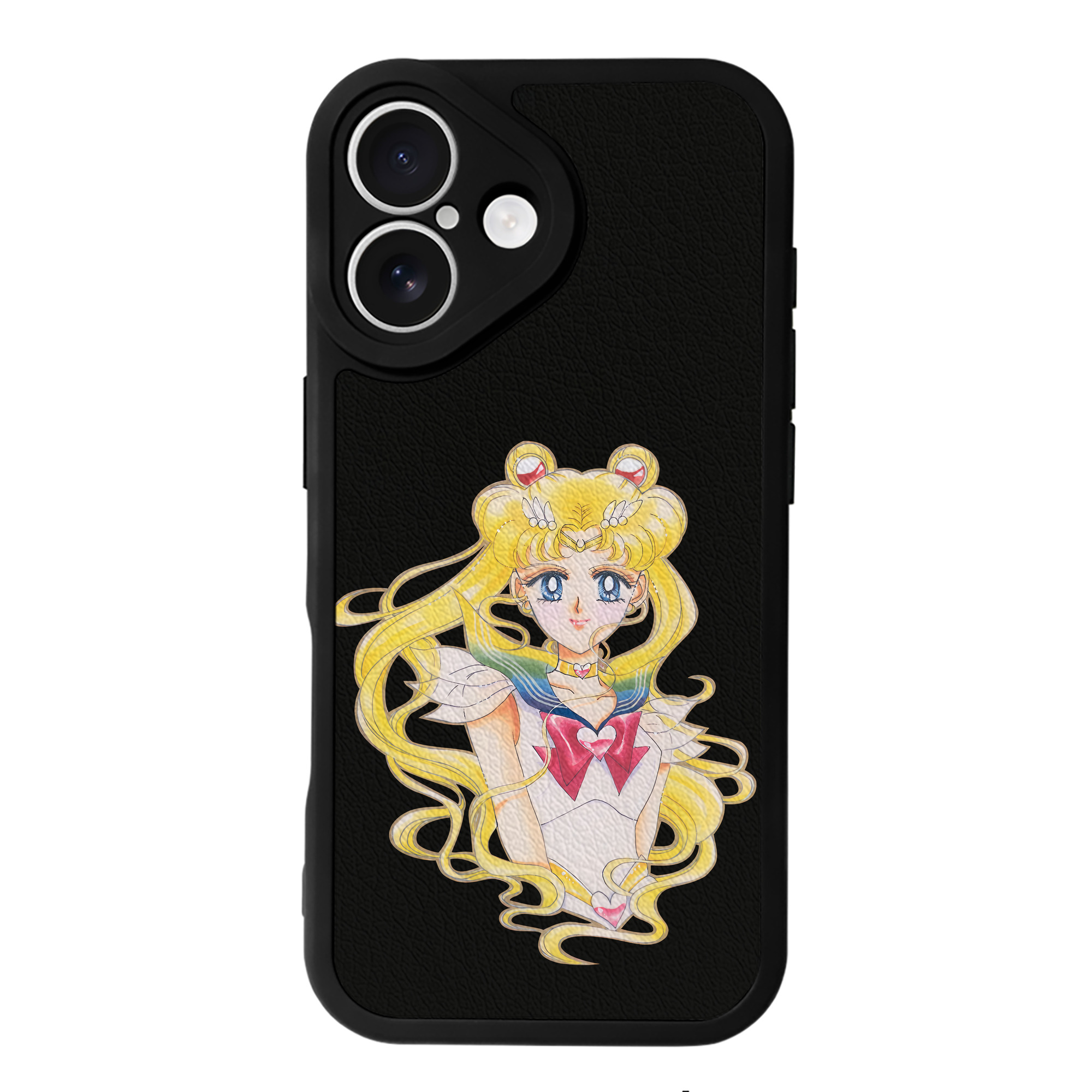 （画像用） 美少女戦士セーラームーン 月野 うさぎ つきの うさぎ Sailor Moon Tsukino Usagi 【iPhone 16シリーズ対応】シリコンスマホケース（レザー調） 材質：シリコン